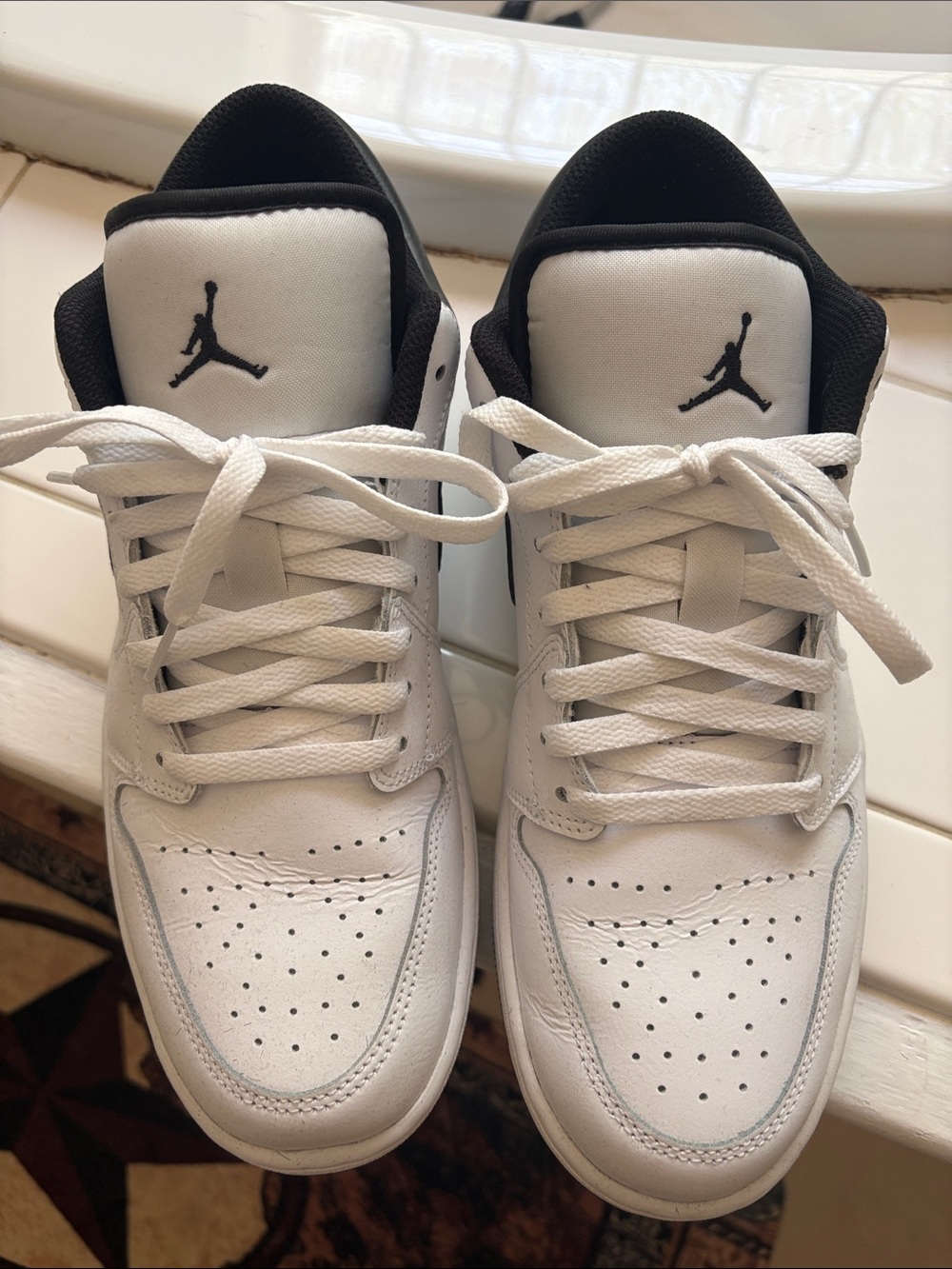 Jordan Men’s White and Black Low-Top Sneakers